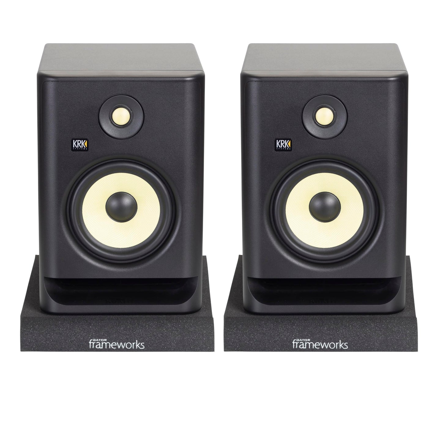 Gator Frameworks Pair Of (2) Acoustic Foam Isolation Pads For Studio Monitors, Fits 6.5 Speakers (Gfw-Isopad-Md)