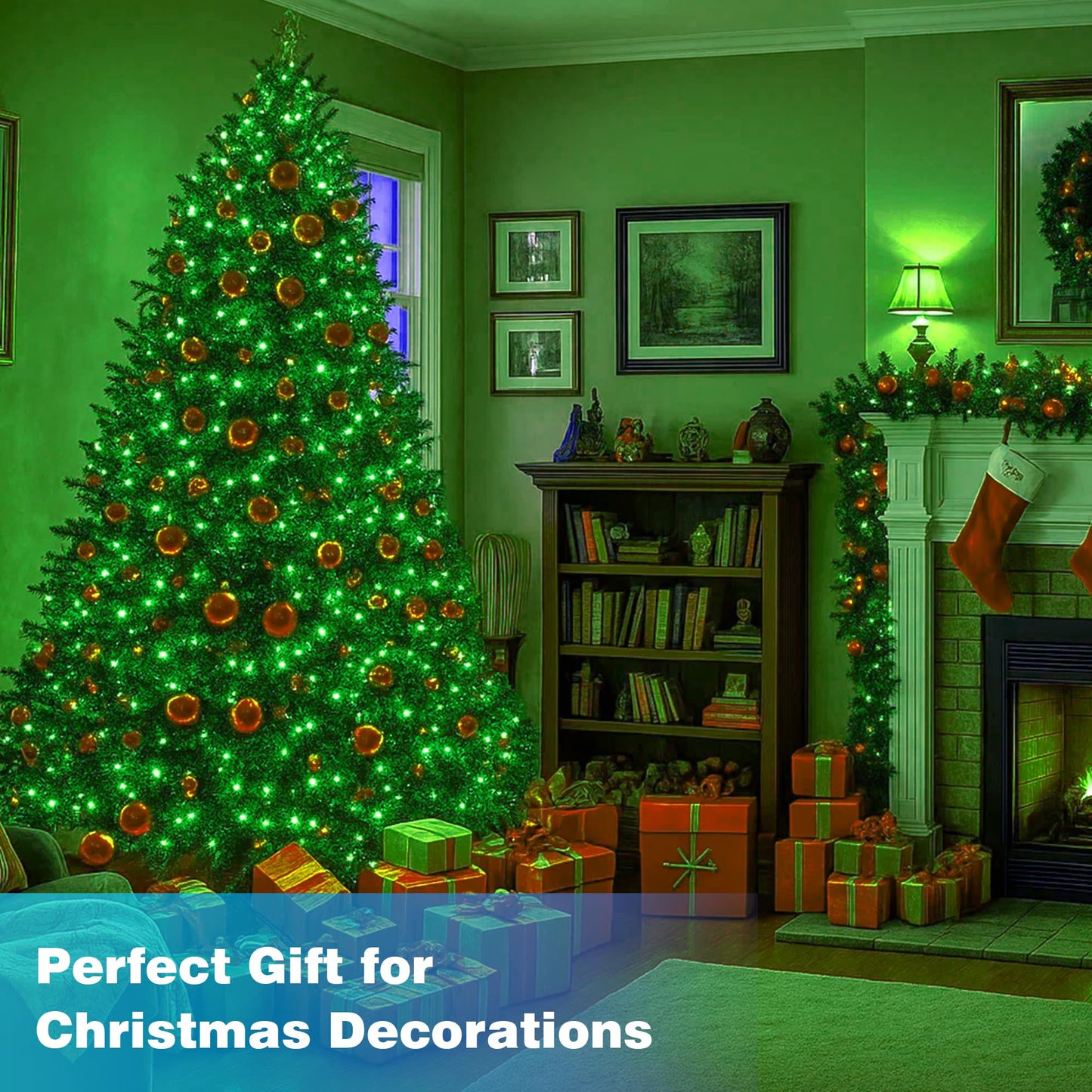 Domolli Christmas Lights 500Led 164Ft  Waterproof Christmas Tree Lights With 8 Modes  Remote Control 3 Timers & Memory Function Xmas Decorations For House And Holiday (Green)