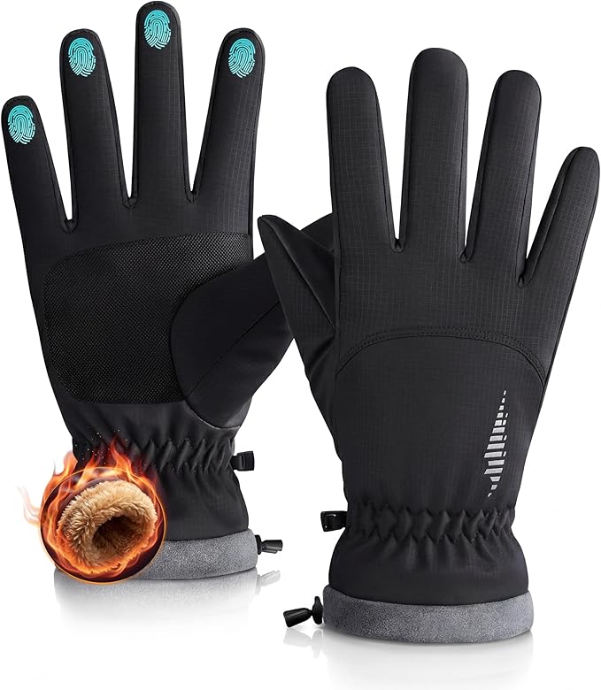 rivmount Winter Waterproof Ski Snow Warm Gloves for Women Men, Windproof Cold Weather Thermal with Touchscreen Fingers, fo...