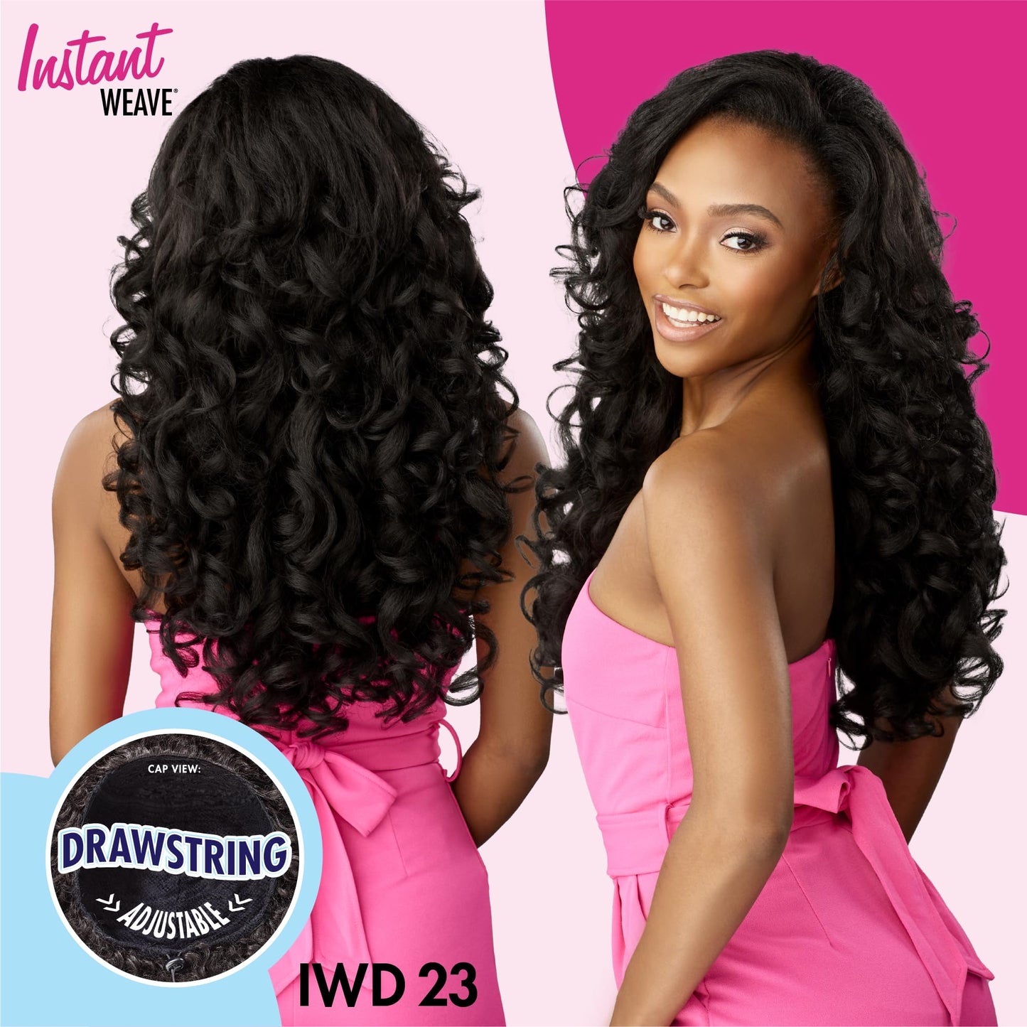 Sensationnel Instant Weave Half Wig - 23 Synthetic Blendwig Adjustable Drawstring for Seamless Hair Blending (TH2/COPPER)