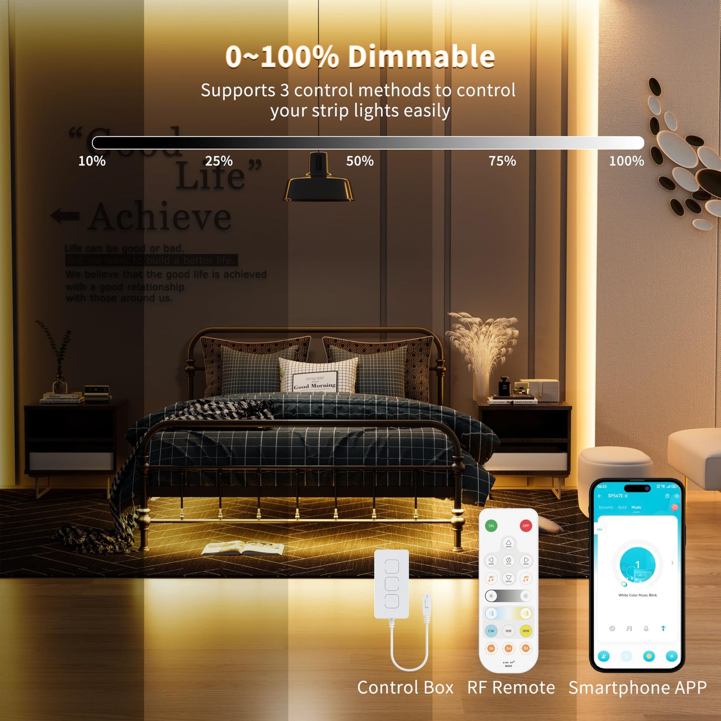 Pautix Cob Led Strip Lights Addressable 2700K-6500K Chasing White Light Cct Smart Ic Tunable Tape Lights 16.4Ft Super Bright Dimmable Alexa Voice Control For Under Cabinet Bedroom Kitchen Diy Lighting