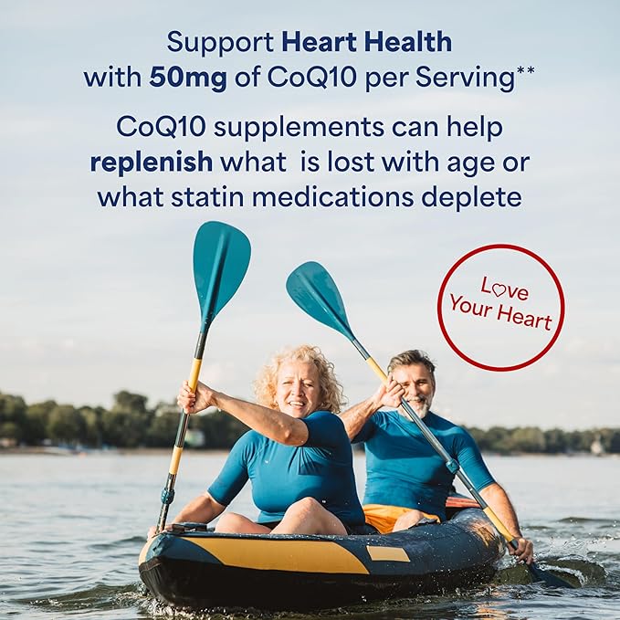 Puritan's Pride Coenzyme CoQ10 50mg, Dietary Supplement for Heart Health, Blood Pressure, Oral Gum Health, and Healthy Aging Support, 100 Servings, Rapid Release Softgels