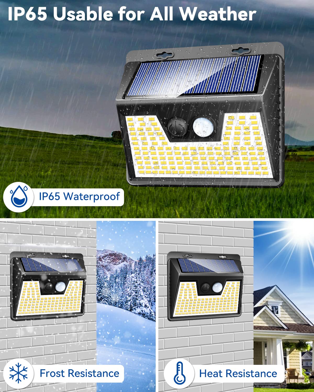Peasur Solar Outdoor Lights, 10 Pack, 3000K Warm White, Motion Sensor, Waterproof Security Lights For Garden Yard