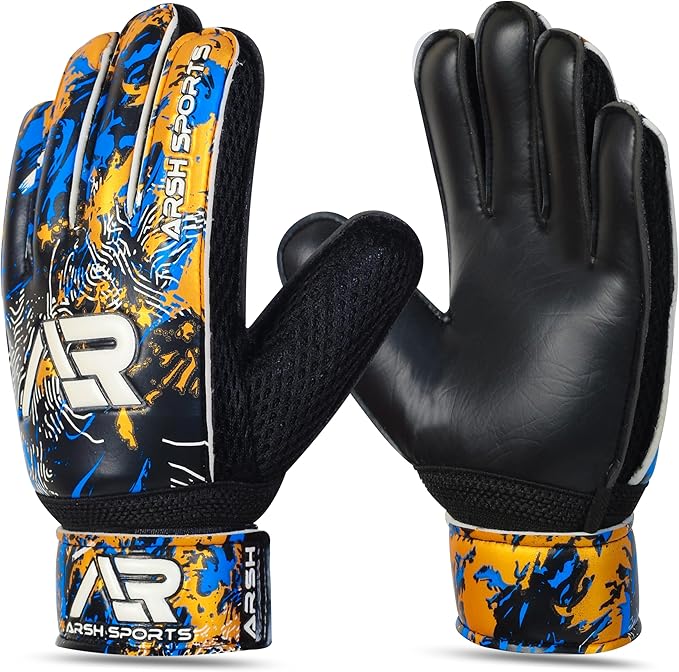 Arsh Sports Soccer Goalie Gloves, Football Goalkeeper Gloves for Kids Youth & Adult Strong Grip Finger Save 4mm Latex Fing...