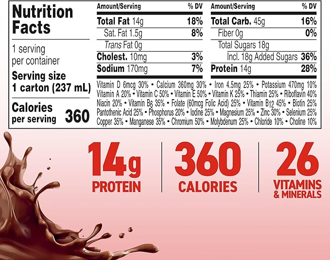 BOOST Plus Nutritional Drink, Rich Chocolate, 8 fl oz (Pack of 24)