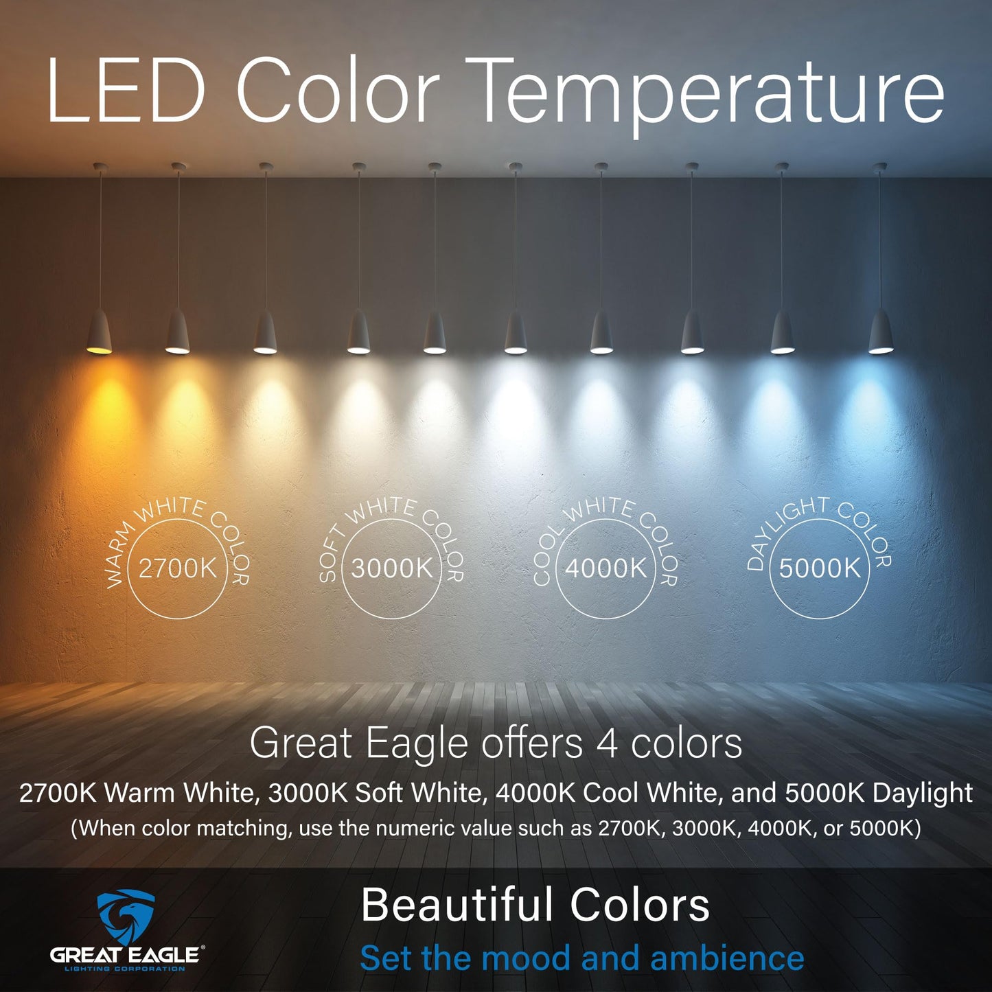 Great Eagle Gu24 Led Light Bulb 15W (100W Equiv) Dimmable 4000K Cool White, Ul Listed, 4-Pack