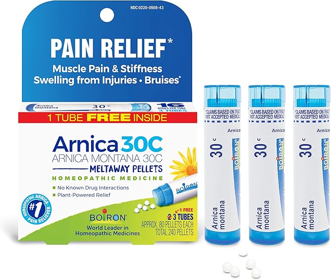Boiron Arnica Montana 30C Homeopathic Medicine for Relief from Muscle Pain, Muscle Stiffness, Swelling from Injury, and Di...