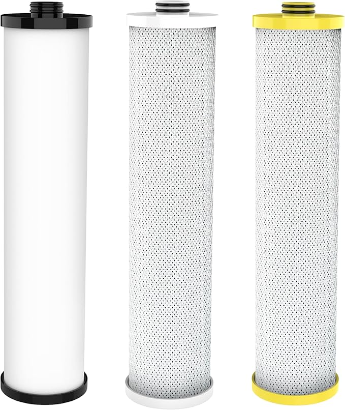 AQUA CREST Replacement for Aquasana® AQ-5300+R Under Sink Water Filter, 800 Gallons Filter Life, Compatible with AQ-5300+.55, AQ-5300+.56, and AQ-5300+.62, 3 Count