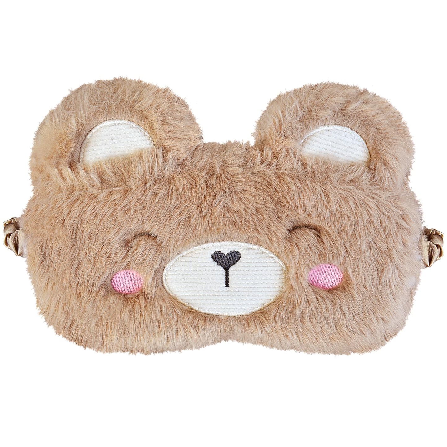 JRINYE Cute Capybara Plush Sleep Mask Eye Mask Sleeping Masks Funny Lovely Animal Soft Fluffy Eyes Cover Blindfold Eye Shade for Kids Girls and Adult Travel - Brown