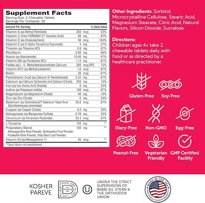 Zahler HeightFactor Chewable Tablets - Natural Kids Height Growth Supplement for Children Age 4+ Doctor Formulated Height Increase Maximizer to Grow Taller - Natural Growth Support Formula, 60 Count