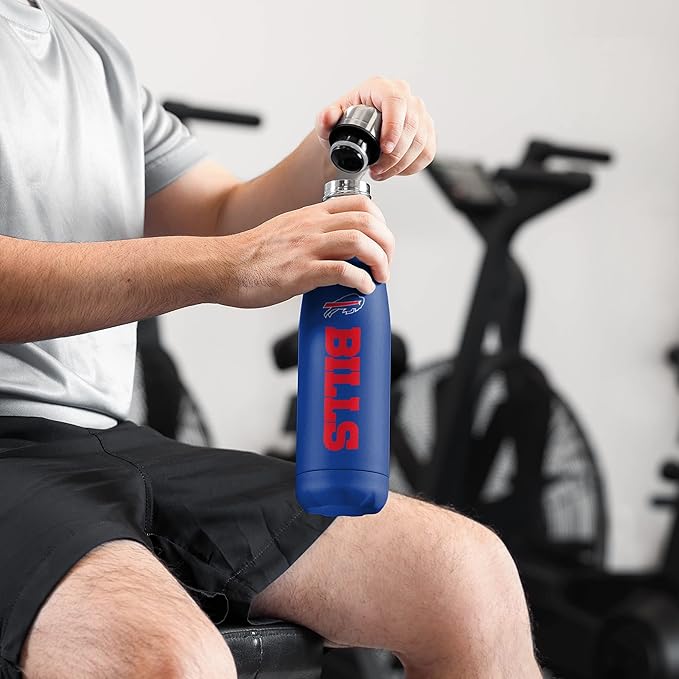 FOCO NFL unisex-adult NFL Team Logo Wordmark Chill Water Bottle