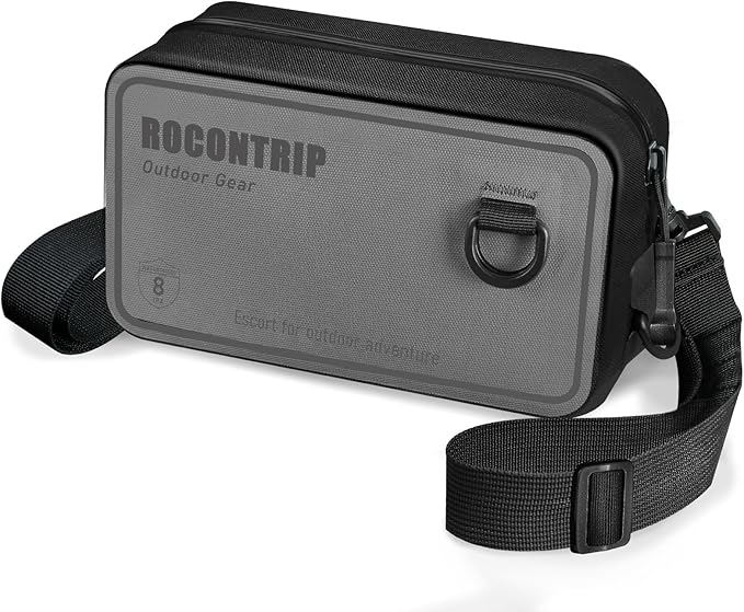ROCONTRIP 100% Waterproof Dry Bag, Dry Waist Pack with Airtight Zipper Adjustable Strap Sling Bag Lightweight Crossbody Dry Bag for Kayaking Snorkelling and Swimming