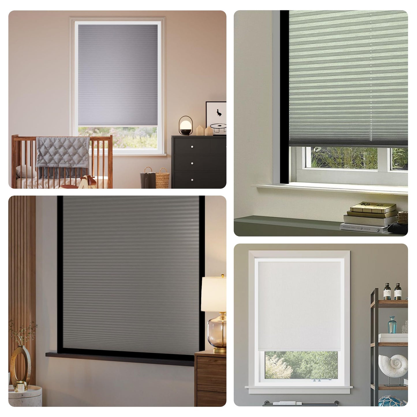 LazBlinds Light Blockers, Suitable for Roller Shades, Zebra Blinds, and Blinds Side Edge Light Blockers, Easy to Install and Cuttable Blocking Panels, White, 58", 2Pcs