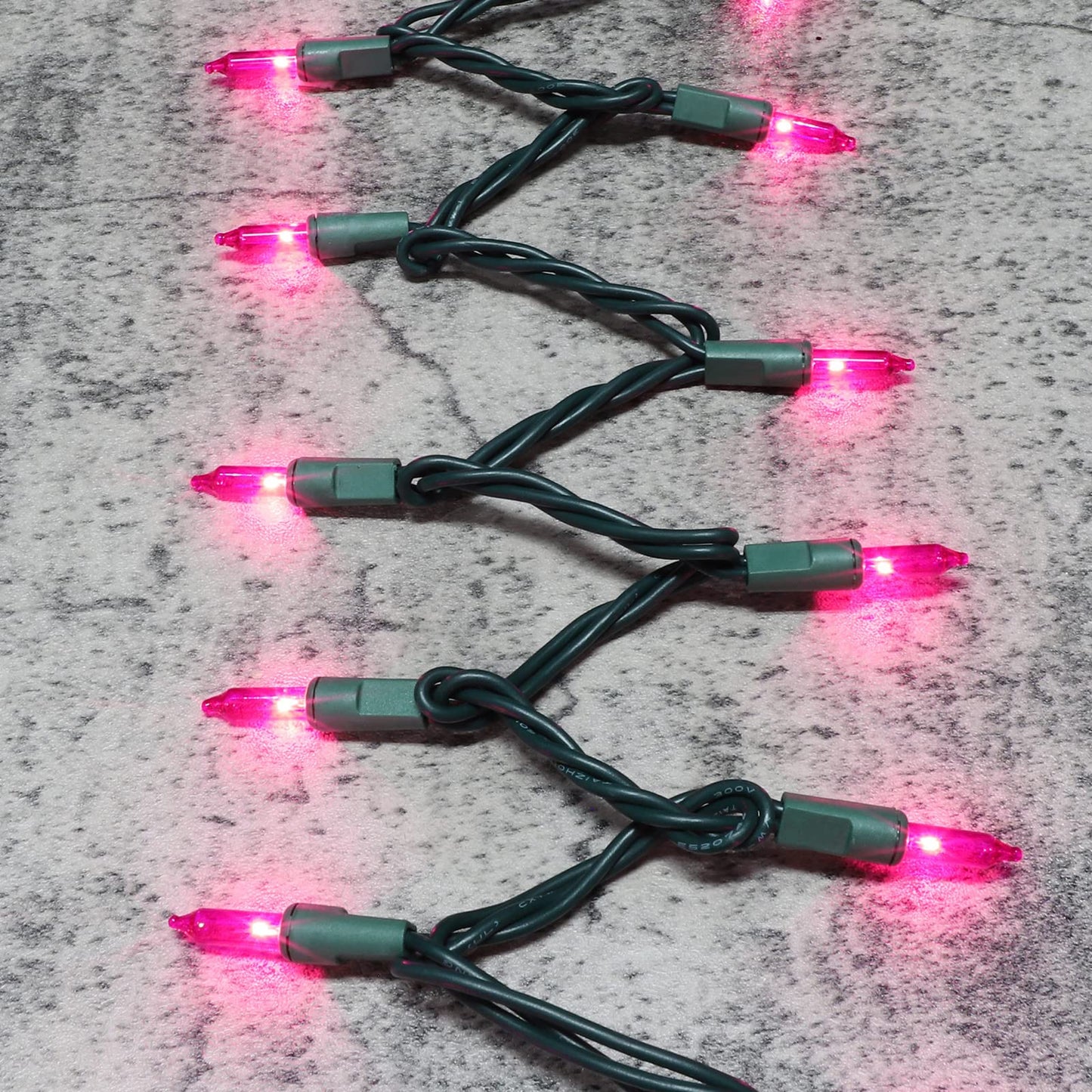 Glownova Green Wire  Pink Incandescent Bulb 300 Mini String Lights For Indoor Christmas Tree Garland Birthday Wedding Party Festival Decoration