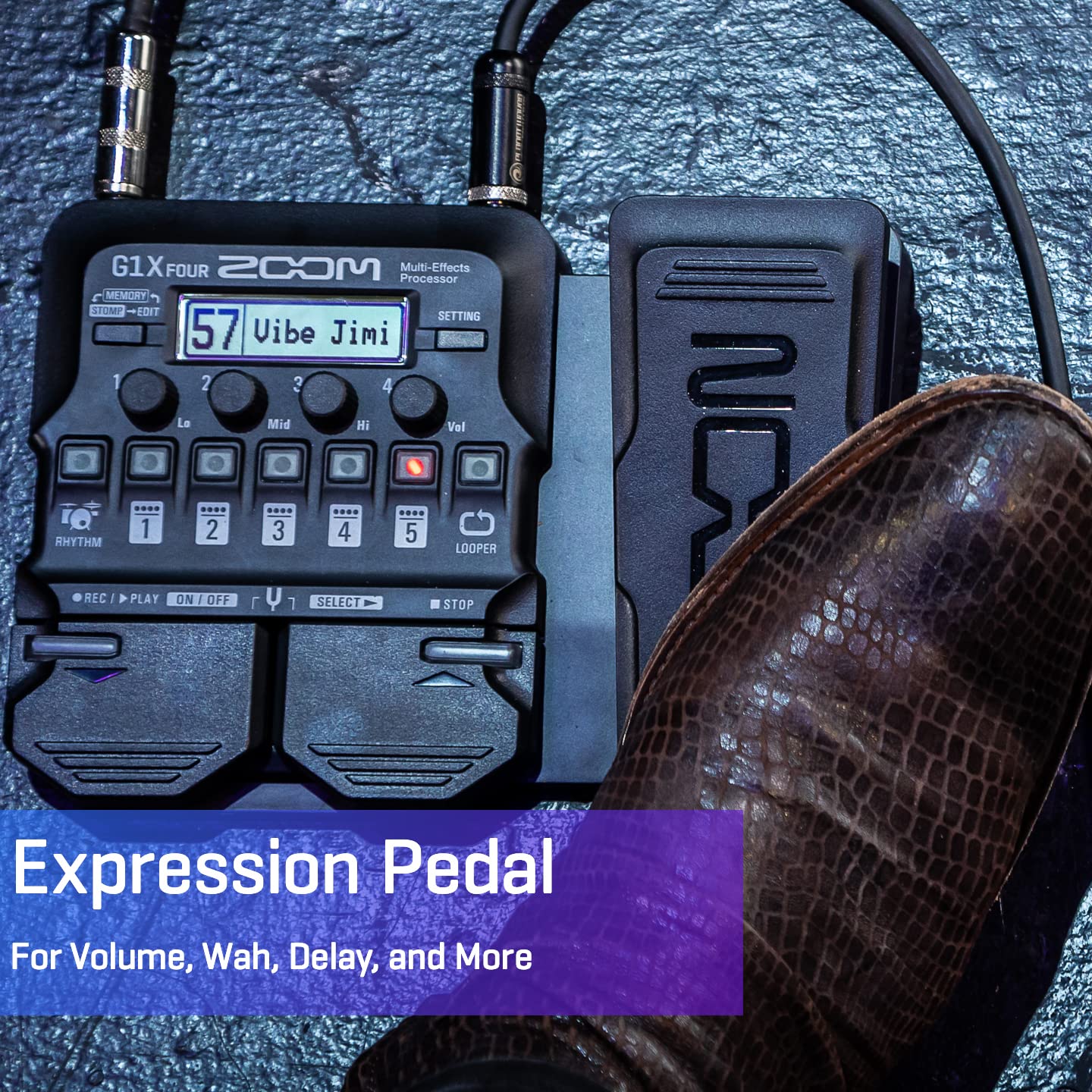Zoom G1X Four Multi-Effects Processor With Expression Pedal For Electric Guitar