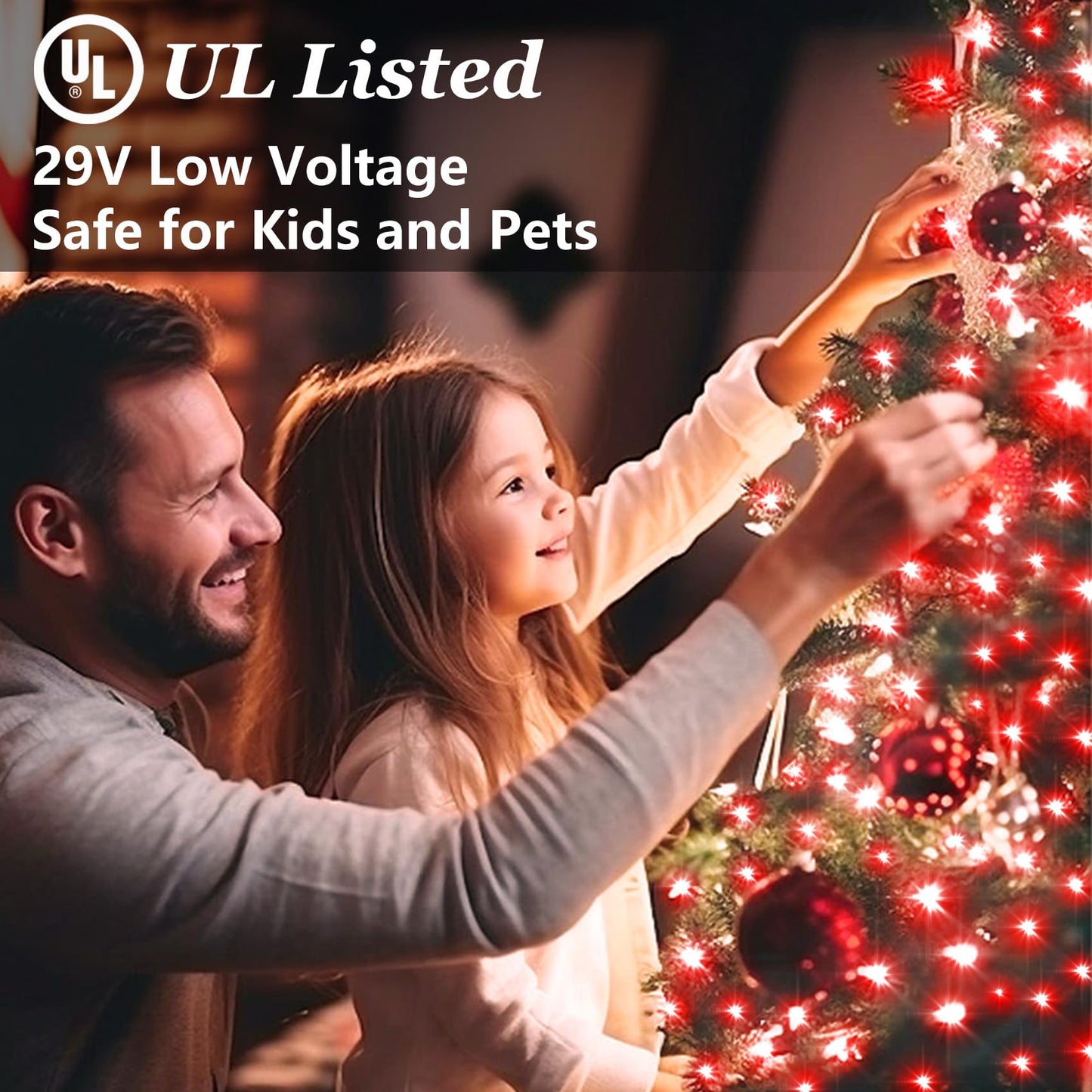 1500 Led 470Ft Christmas Lights Outdoor  Christmas String Fairy Lights With Timer & Memory  Waterproof 12 Modes Dimmable Twinkle Tree Lights For Home Patio Wedding Party Yard Xmas Decorations  Red