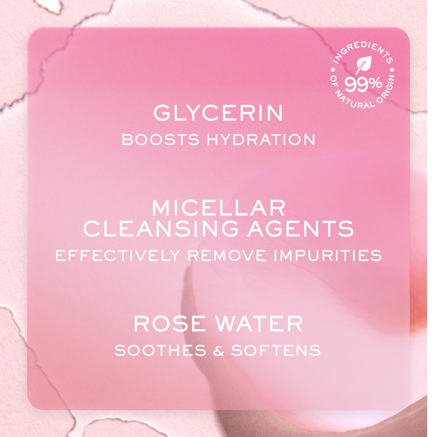 Nuxe Very Rose 3-in-1 Micellar Water, Soothing Facial Cleanser and Makeup Remover, with Rose Extract for Face & Eyes, 6.7 fl.oz