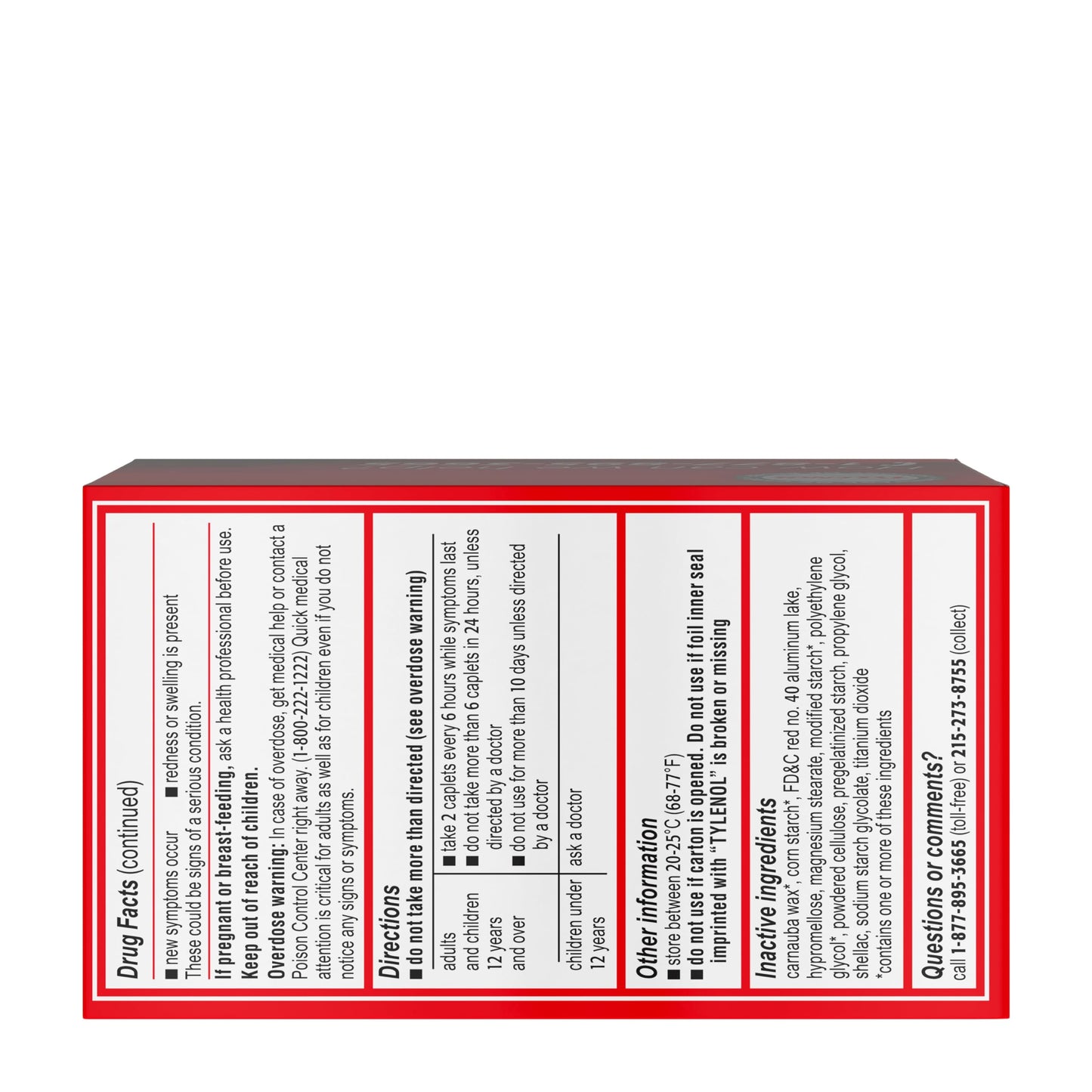 Tylenol Extra Strength Pain Reliever and Fever Reducer Caplets, 500 mg Acetaminophen, Pain Relief Pills for Headache, Backache, Toothache and Minor Arthritis Pain Relief, 200 Count