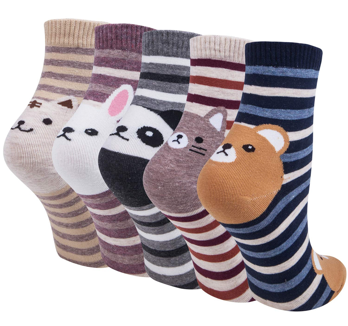Womens Funny Socks Cozy Cute Printed Patterned Fun Sock Novelty Cat Dog Socks for Women, Cute