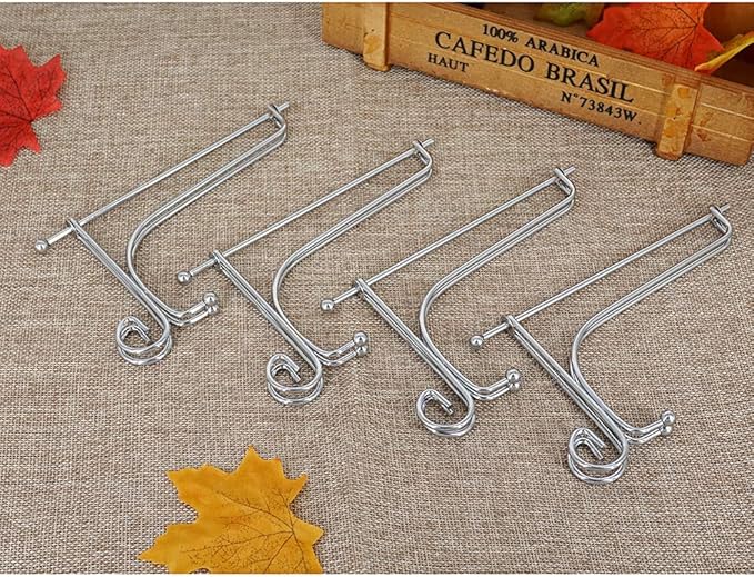 LIONWEI LIONWELI 6 Inch Silver Iron Plate Stand Holder Easel Display Stand for Plate?Picture?Photo and More,4 pcs.