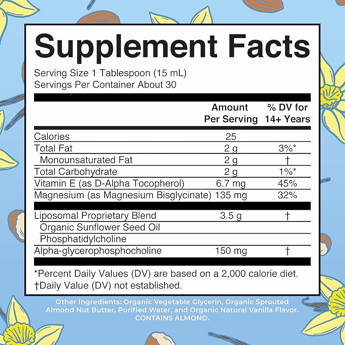MaryRuth Organics Magnesium Liposomal| Magnesium Supplement | Magnesium Bisglycinate | Muscle & Bone Support | Mood Support Vitamin | Vegan | Non-GMO | Gluten Free | 15.22 Fl Oz | 30 Servings