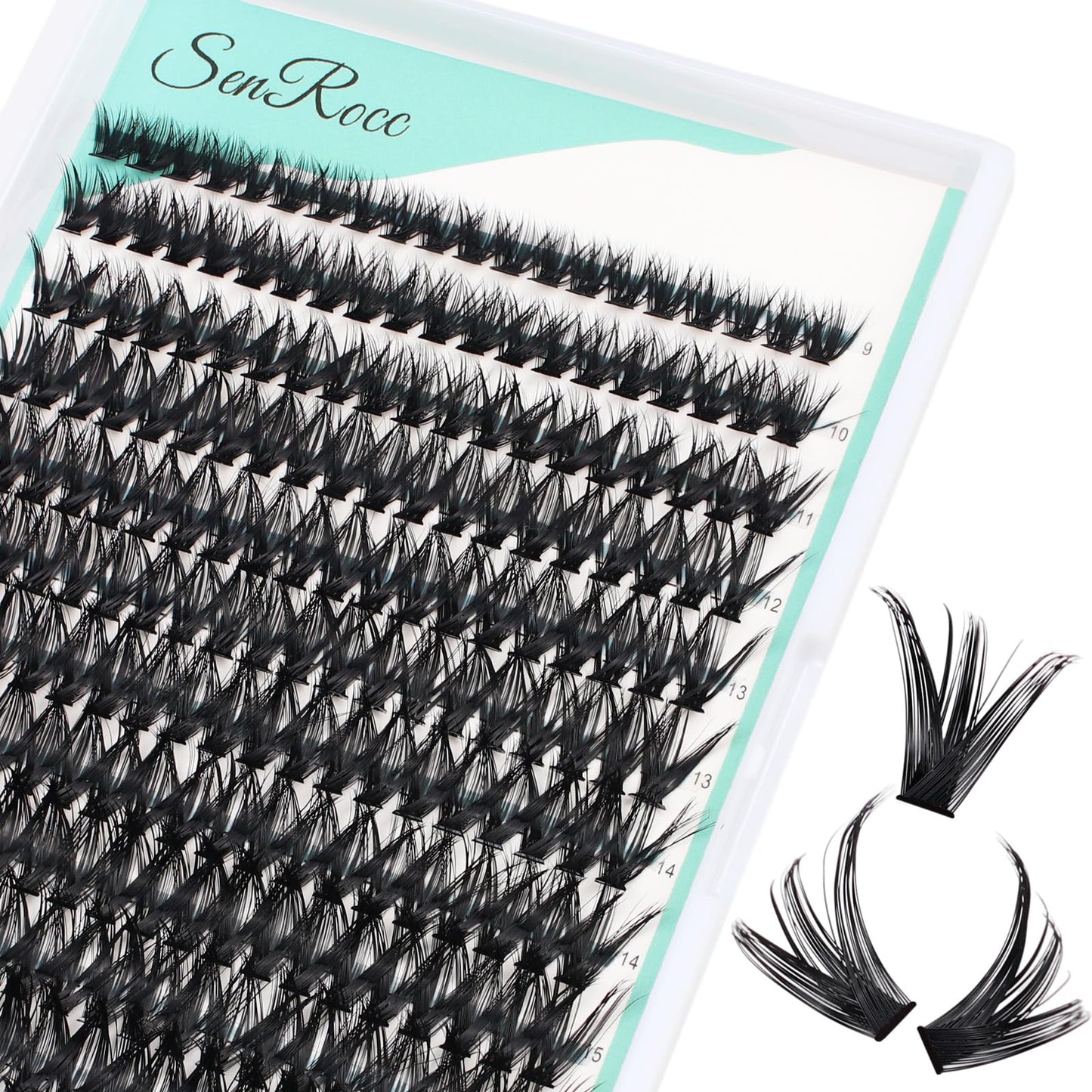 Individual Lashes 9-16mm Cluster Lashes D Curl Natural Look Mixed Tray 60D DIY Eyelash Extension Volume Lash Clusters Eyelashes