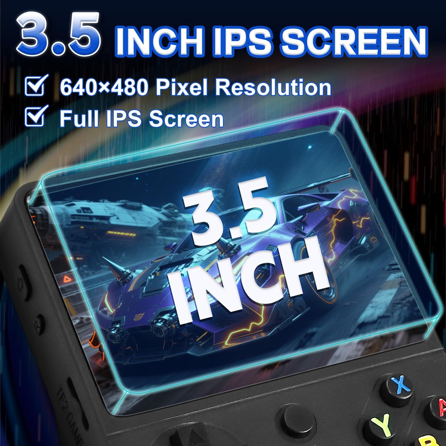 Colourbing RG36PRO Retro Handheld Game Console - Open Source System,3.5"IPS Screen,30,000+ Classic Games,64G TF card, 3000mAh Battery,Portable Gaming Player for Travel,Gift for Teen or Partner -Black
