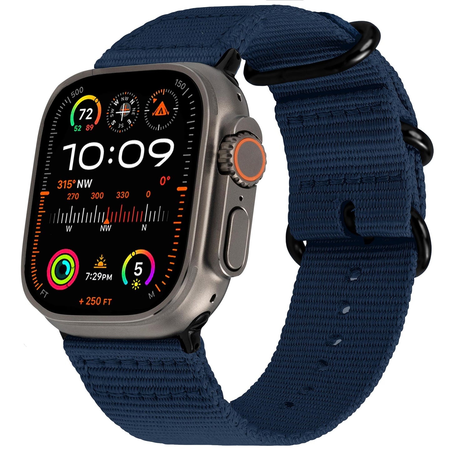 Carterjett Extra Large Compatible With Apple Watch Band Men 44Mm 42Mm Xl Long Woven Nylon Iwatch Band Replacement Strap Rugged M