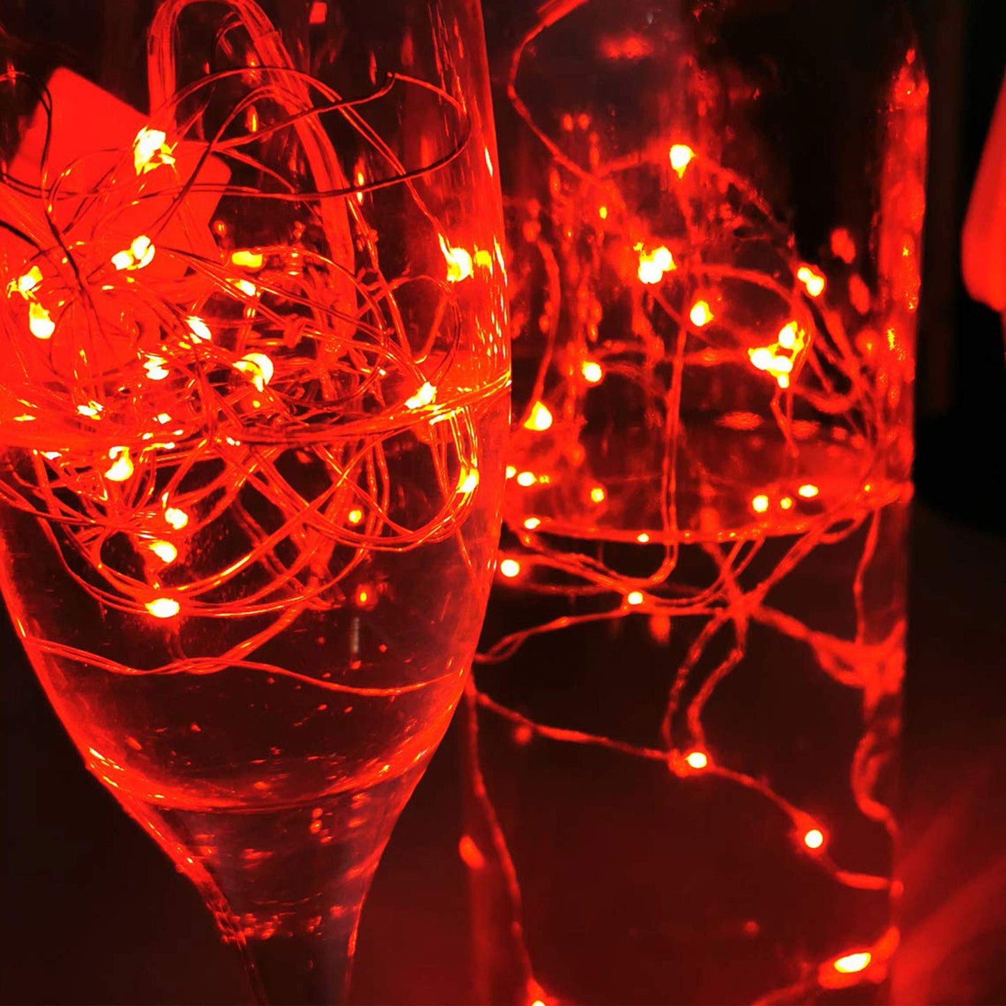 Yjfwal 16 Pack Fairy Lights, 10.2Ft Battery Operated, 30 Leds, Copper Wire, Red - Perfect For Diy Wedding, Party, Christmas Tree Decoration