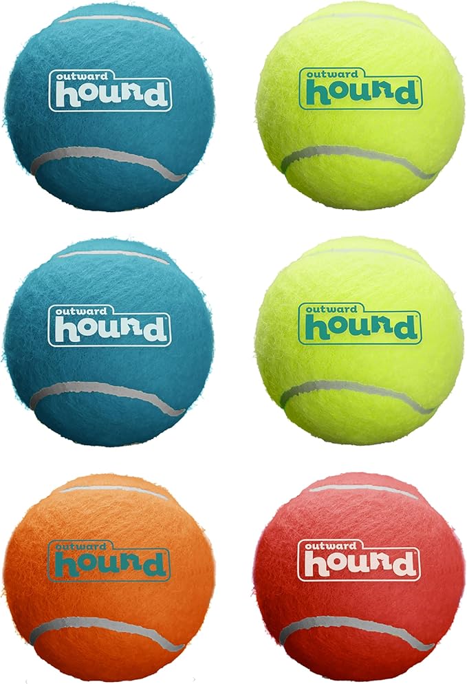 Outward Hound Squeaker Ballz – Squeaky Tennis Balls for Dogs Under 25 lbs, Interactive Dog Toy for Fetch & Training, Small...