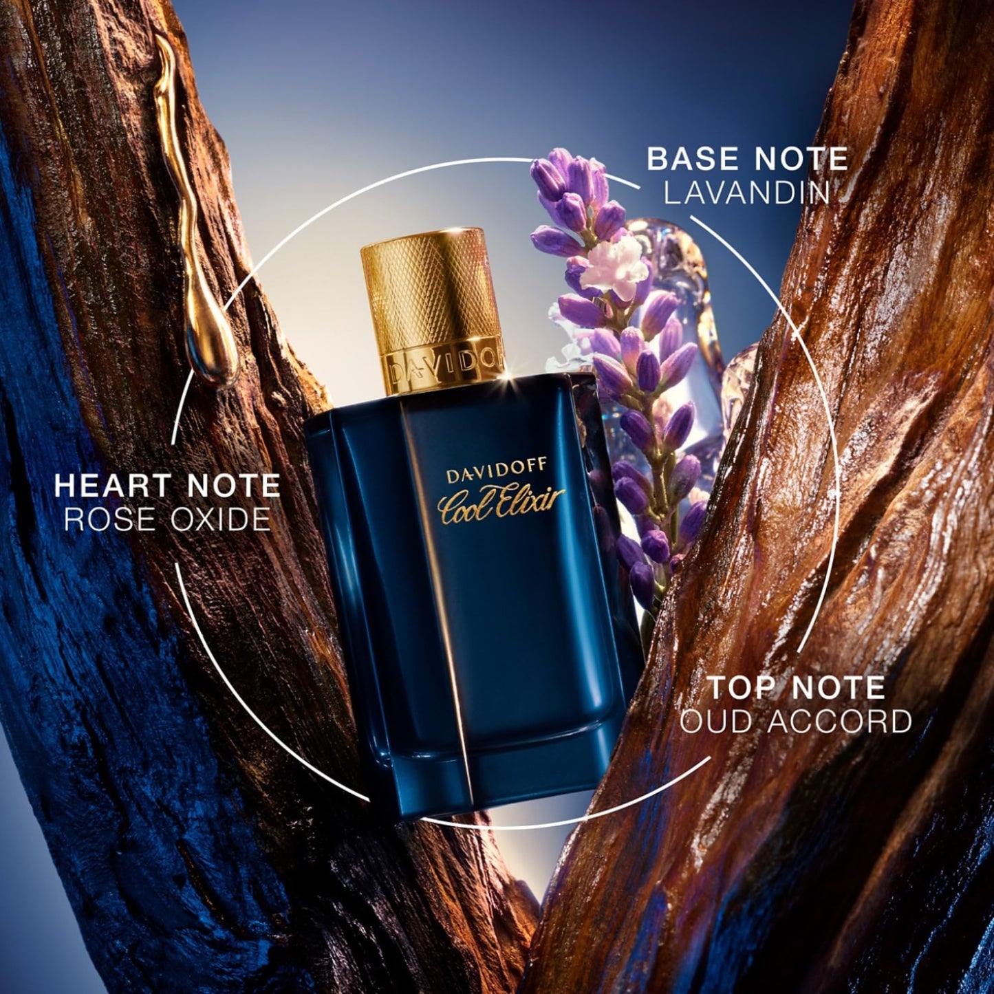 Davidoff Cool Elixir Woody Men's Cologne, 1.67 Fl Oz - Long Lasting Fragrance with Rose Oxide, Lavandin & Oud Accord