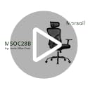 Marsail Ergonomic Office Chair Ergonomic Gaming Chair with Lumbar Support, 2D Headrest, Adjustable Armrests, Contoured Sea...