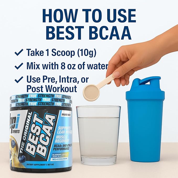 BPI Sports Best BCAA Powder - Muscle Recovery Support - Branched Chain Amino Acids | Building Blocks of Protein and Muscle - Post Workout Recovery – Hydration - Passion Fruit, 30 Servings