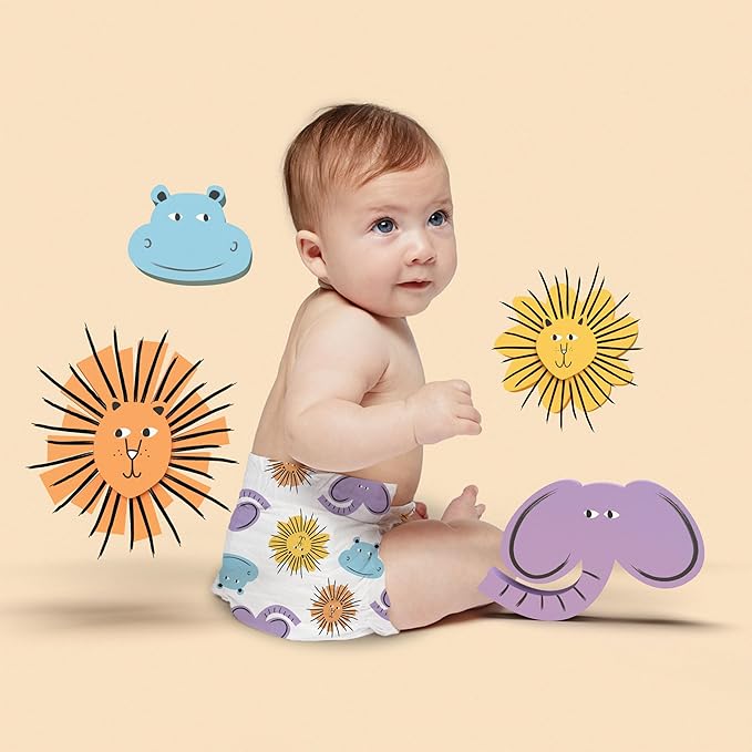 Hello Bello Premium Diapers Size NB, Safari Squad & Shine and Dandy Designs, 76ct Club Box