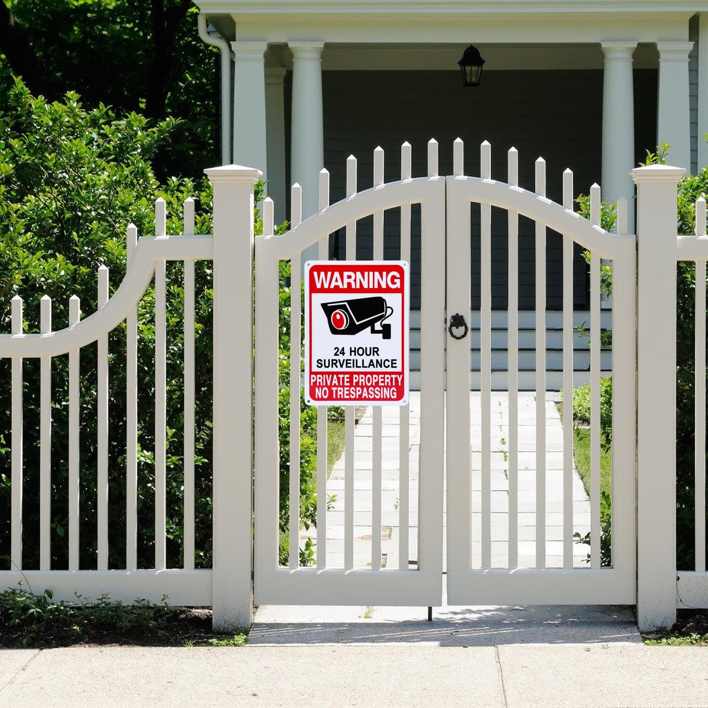 Qofaoye 2-Pack No Trespassing Signs Private Property, Video Surveillance Signs Outdoor – 2025 Version, 10 x 7 in UV Printed Fade-Resistant Rust-Free Aluminum – Ideal for Home, Business, Driveway, CCTV
