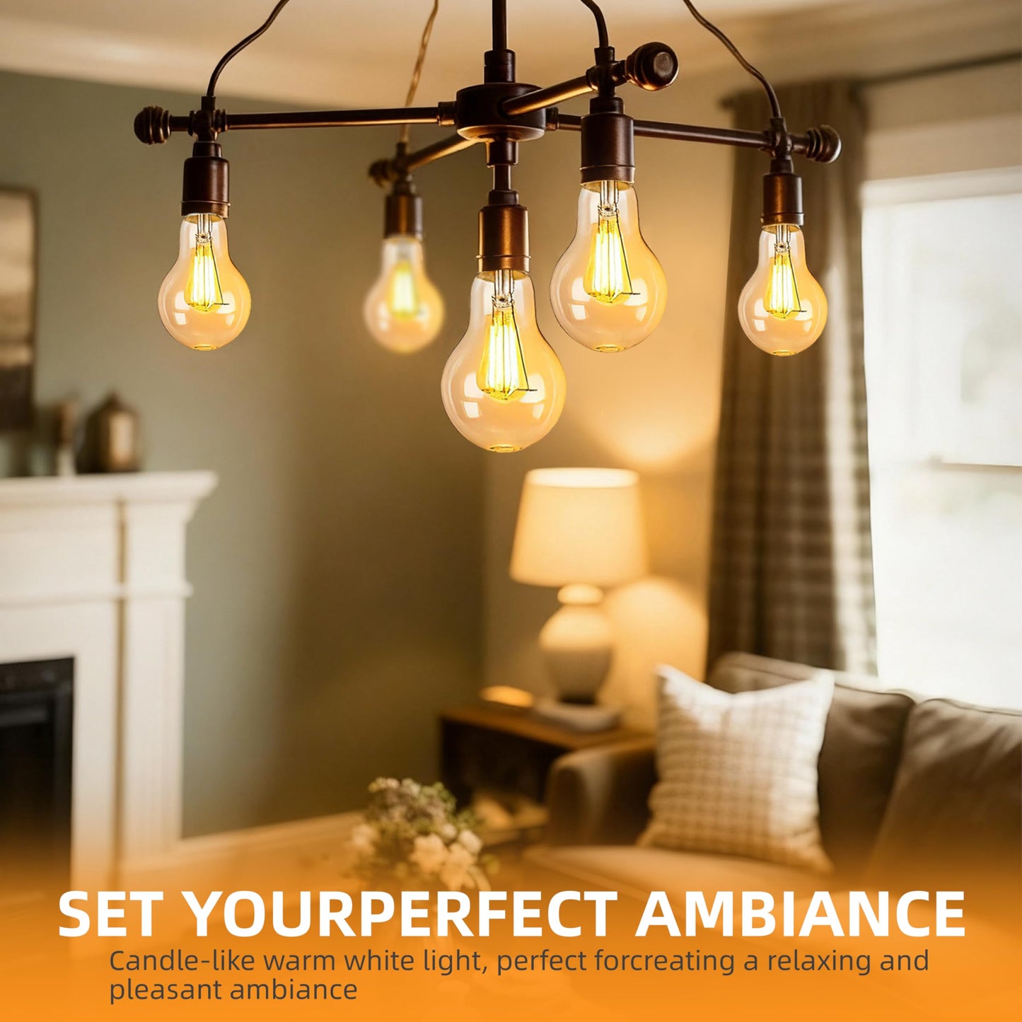 Hoimuv 100 Watt Incandescent Light Bulbs, A19 100 WATT Incandescent Bulb Shatter Resistant Rough Service Light Bulb 100 WATTS A19 Shape, E26 Standard Base 2 Pack