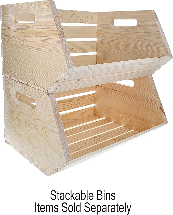 Make Market 18”; Stackable Wood Bin