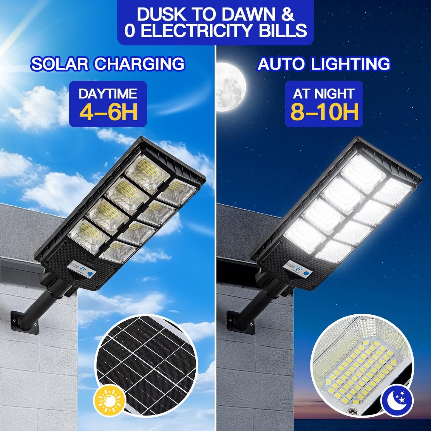 Yointhit Waterproof Solar Lights Outdoor For Patio & Yard  Dusk To Dawn Motion Sensor Security Lighting  High Brightness Solar-Powered Garden Pathway Lamps-2 Pack