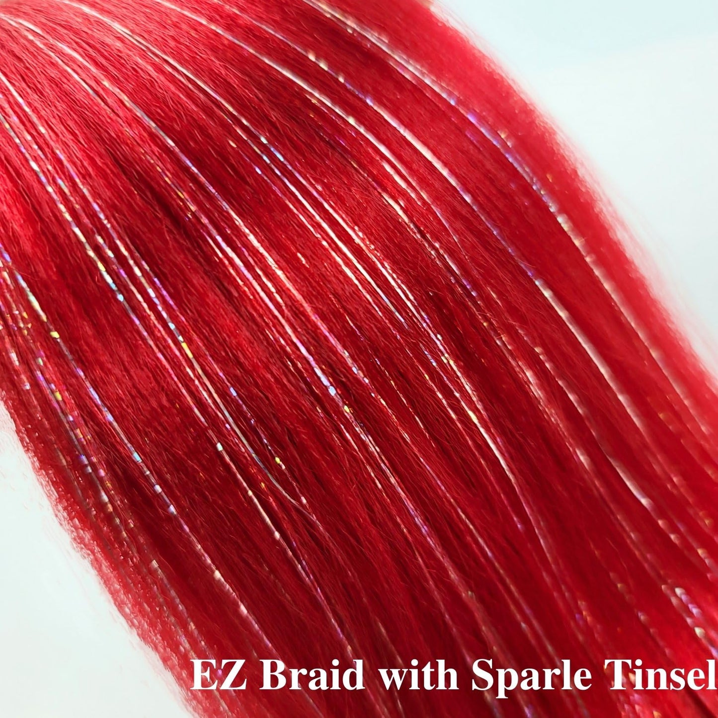 Gozill Red Tinsel Braiding Hair Pre stretched Prestretched Twist Braiding Hair Extensions Colored Hypoallergenic Synthetic Ez Br