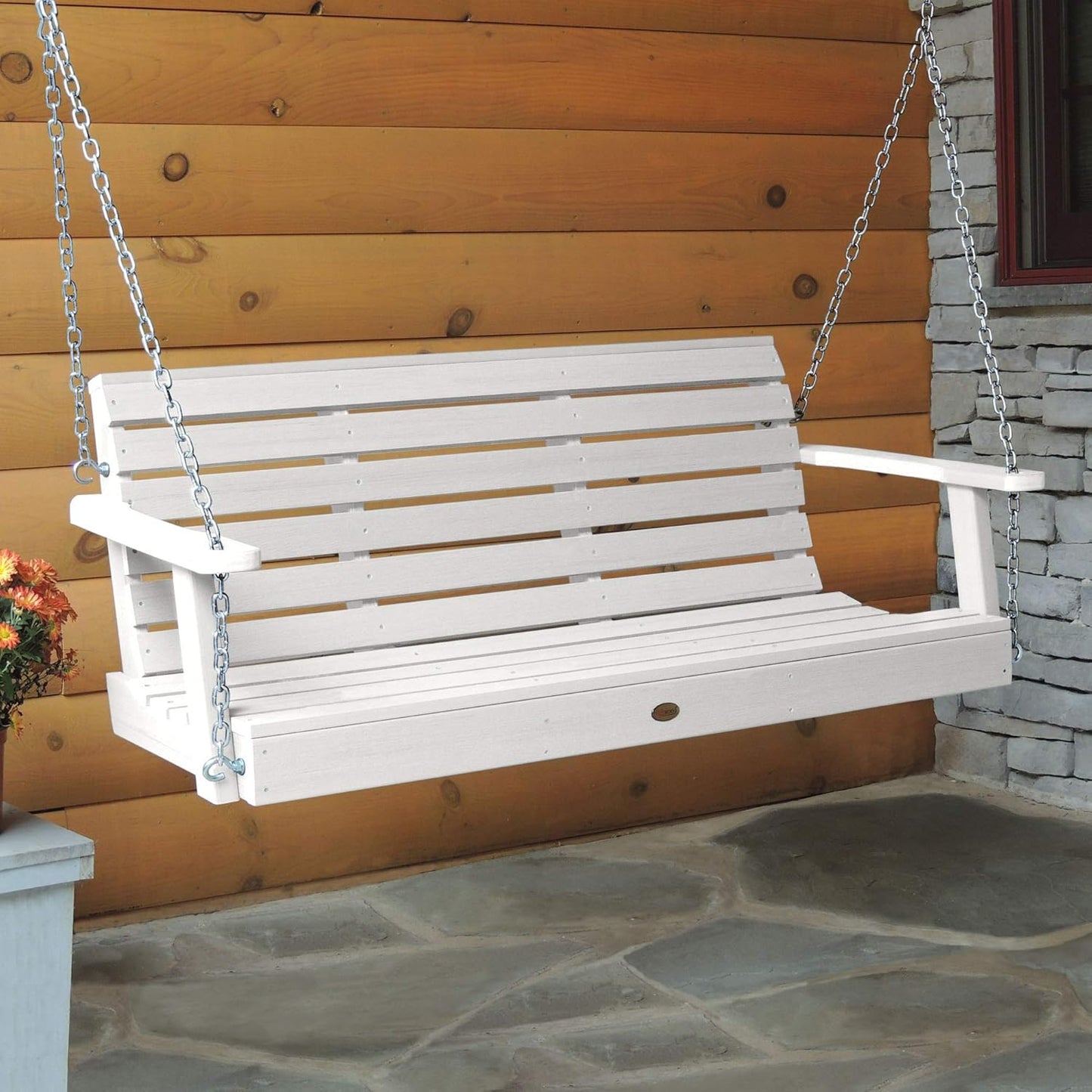 highwood Weatherly Porch Swing, 4 Feet, White
