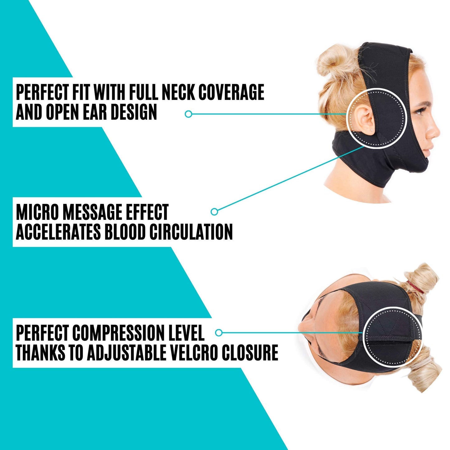 invera Chin Compression Garment After Liposuction Surgery, Neck Cover Strap Bandage