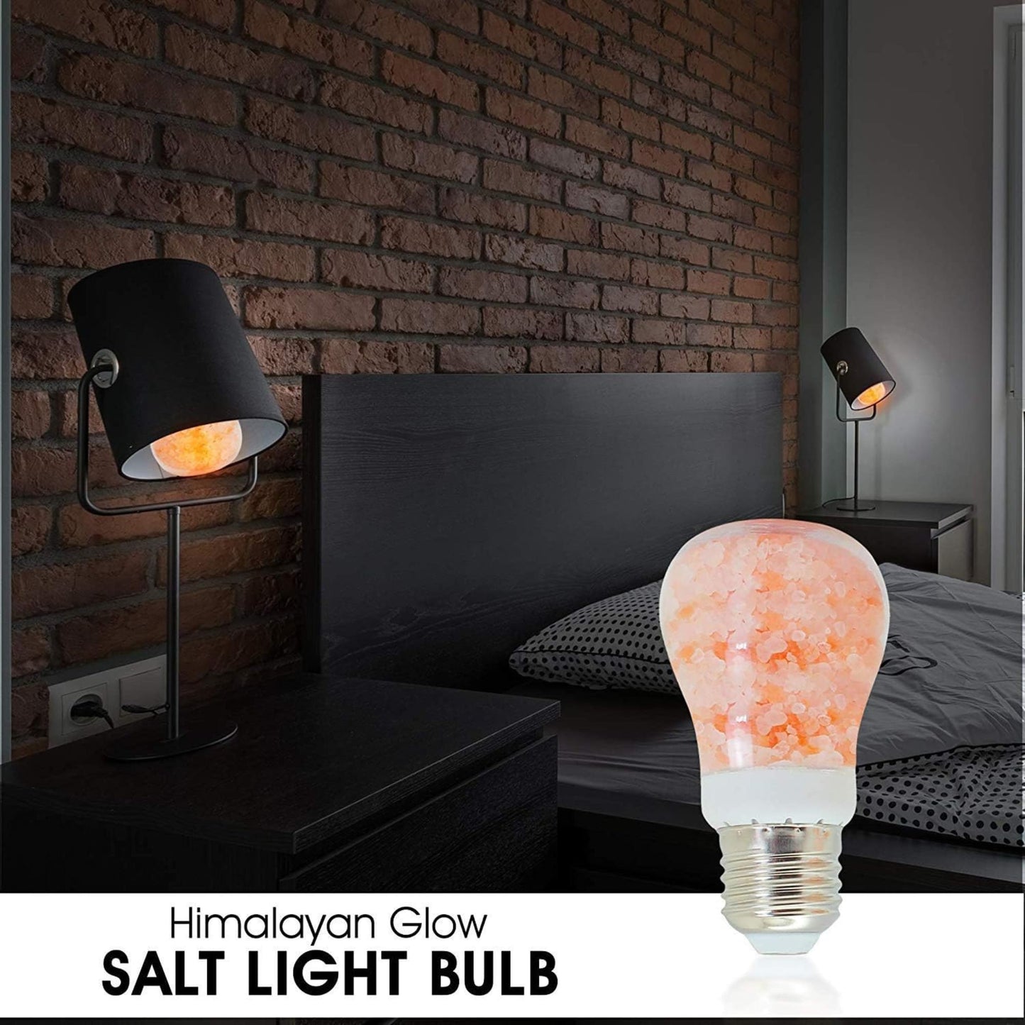 Himalayan Glow Salt Light Bulbs (Pack of 2) Salt Lamp with Dimmer Switch