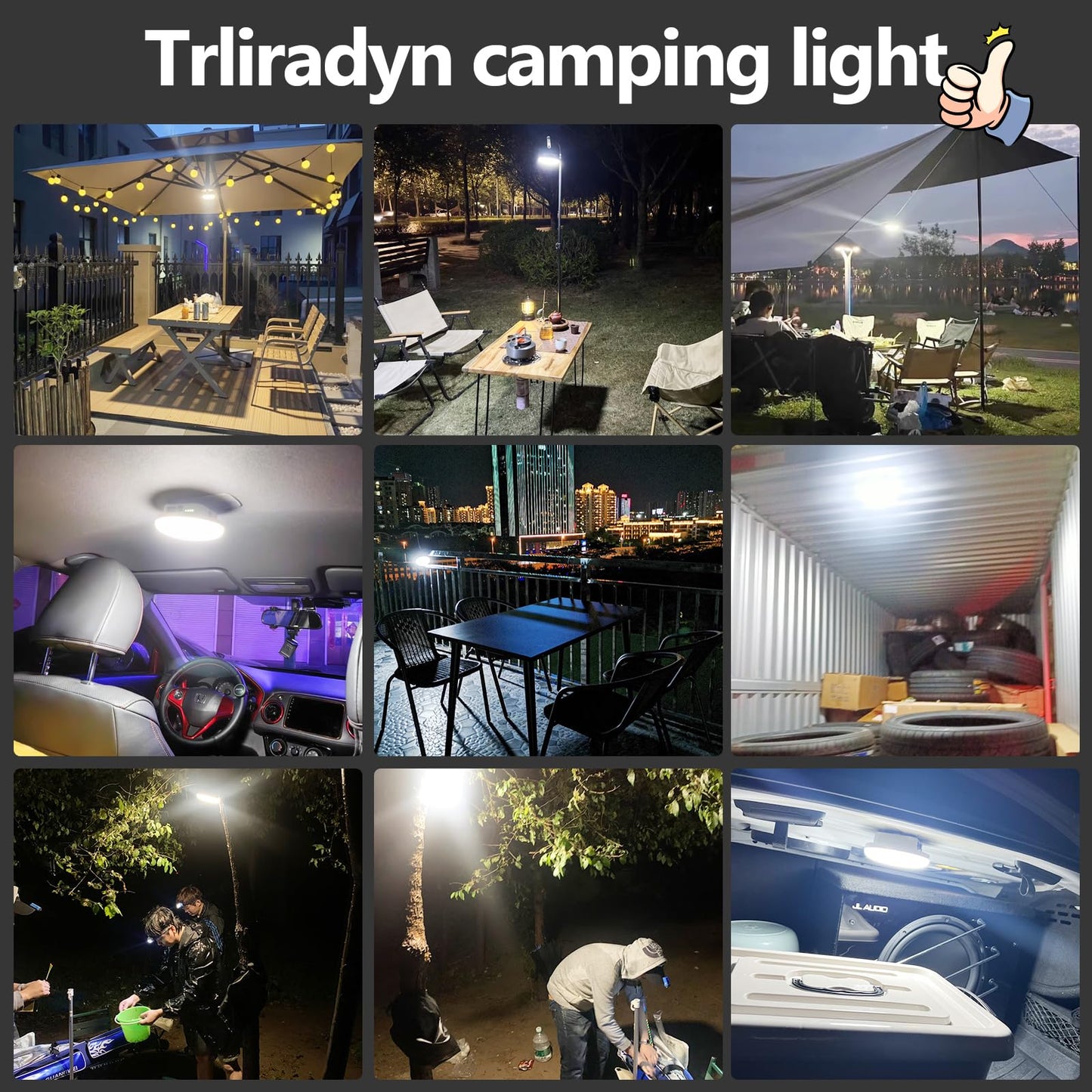 10000Mah Rechargeable Hanging Tent Lighting  Portable 30W 4000Lm Led Camping Lantern With Magnet  4 Lighting Modes  Ipx5 Waterproof Led Flashlight For Emergency