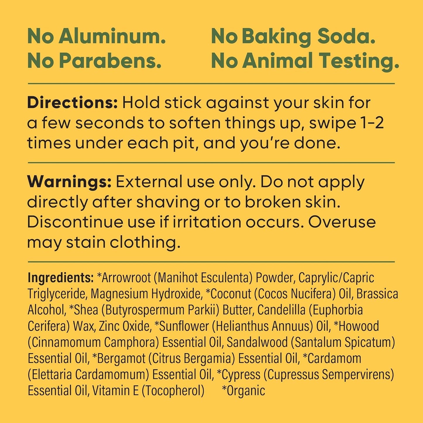 Pretty Frank Natural Aluminum-Free Deodorant Stick, Baking Soda-Free, Woodlands (2-Pack) | Sensitive Skin Friendly, Effective Odor Control for Women & Men, Organic Ingredients and Essential Oils