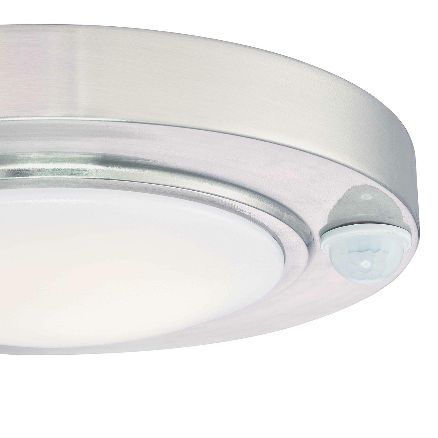 Gruenlich Led Motion Sensor Flush Mount Ceiling Lighting Fixture  8.7 Inch 11.5W 890 Lumen  Metal Housing  Etl Rated  2-Pack  Nickel Finish-5000K
