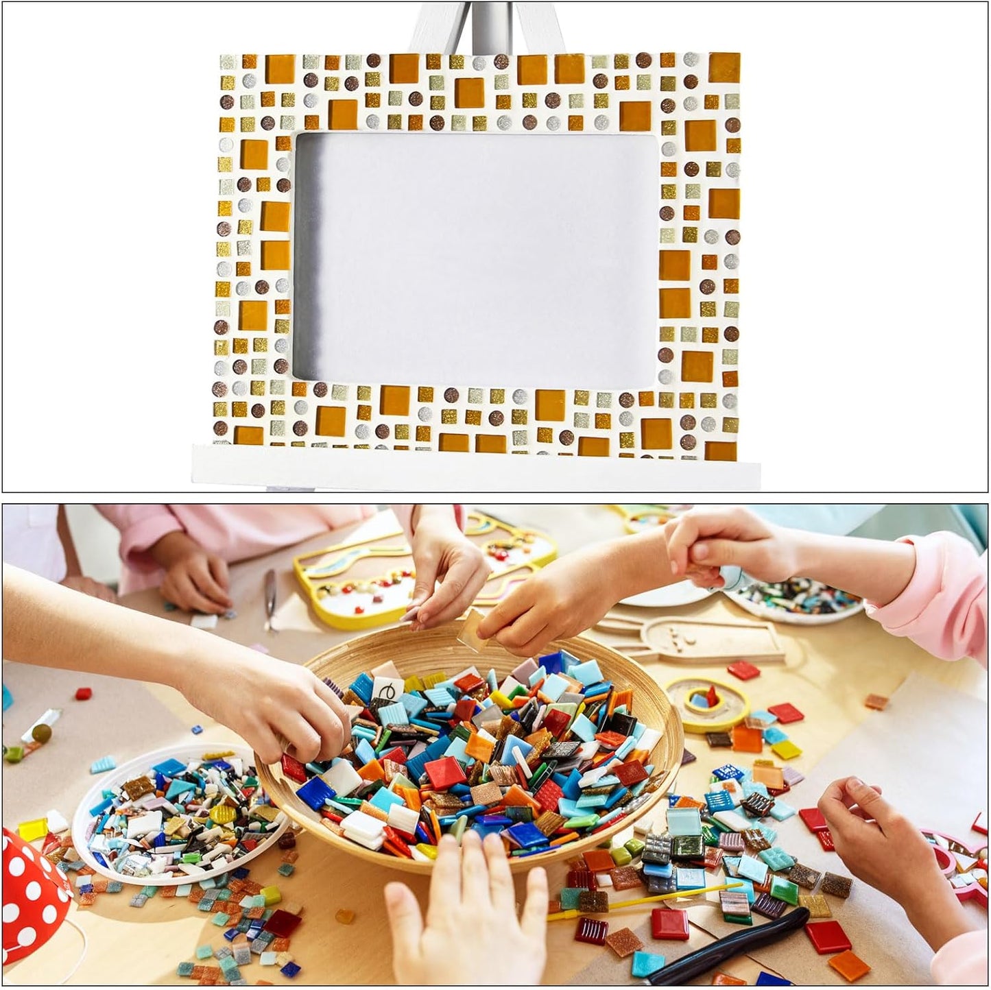 MECCANIXITY 2 Pcs Stained Glass Sheet Mosaic Tile 7.9 Inch x 5.9 Inch Teal Stained Glass Sheets for Crafts DIY Art Project