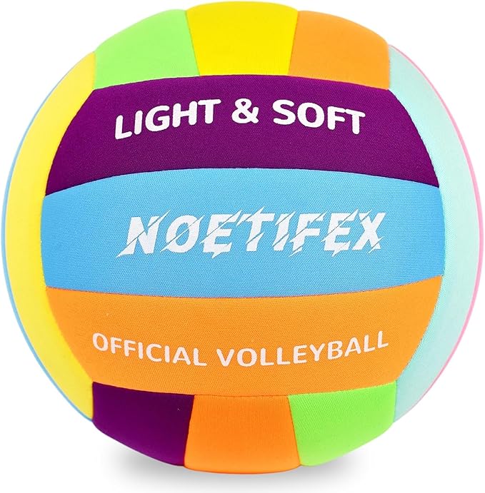 Noetifex Soft Volleyball-Super Soft Fabric Light Volleyball for Indoor Practice Safe and Quiet Kids Youth Beginners House ...