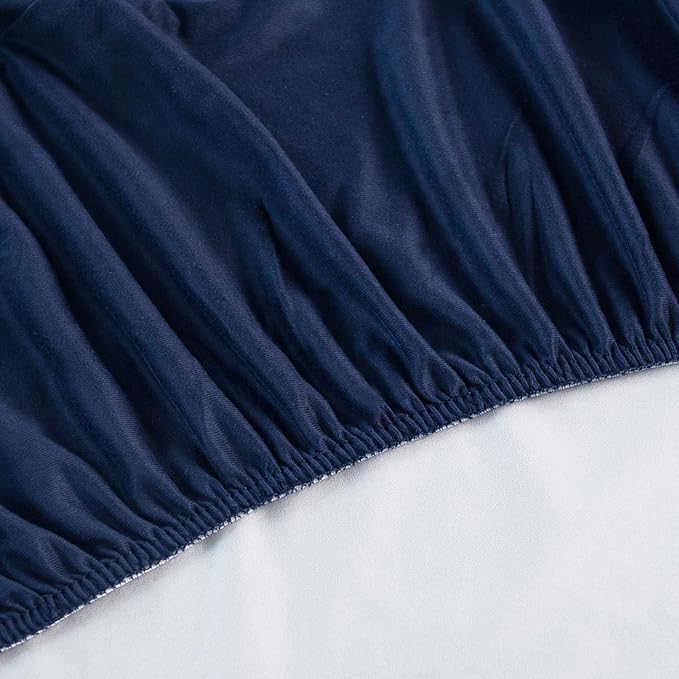 Changing Pad Cover Waterproof, 2 Pack Diaper Change Table Sheets for Baby Boys Girls, Fitted Cradle Sheets for 32"x16" Contoured Pad, Breathable & Ultra Soft, Navy