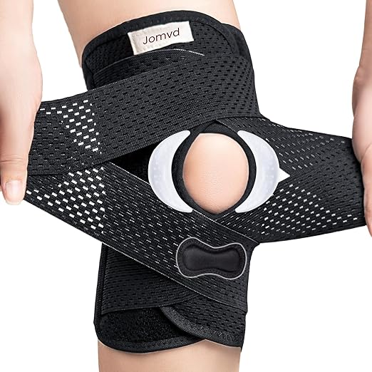 JOMVD Knee Brace for Meniscus Tear, Knee Pain, ACL, MCL, Adjustable Breathable Knee Support with Side Stabilizers for Knee...