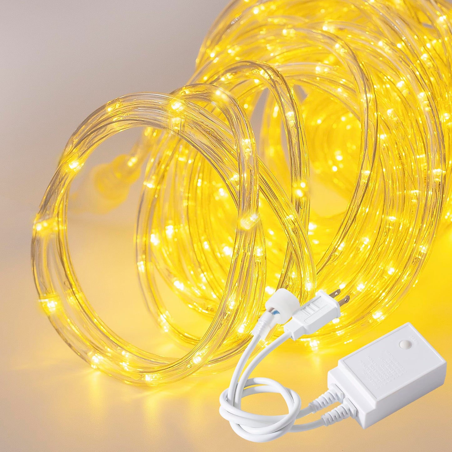 Chorled Waterproof Led Rope Lights  Connectable & Flexible With 8 Modes  Outdoor Lighting For Deck  Garden  Pool  Patio & Christmas Decor (Warm White  50Ft)